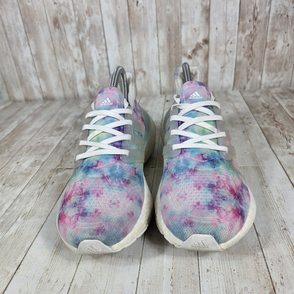 Adidas Ultraboost 21 Primeblue Running Shoes Tie Dye Multi Color Womens Size 7 - Picture 4 of 8